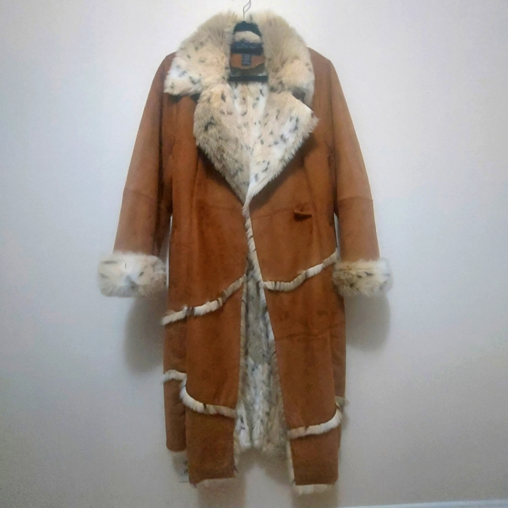 Amazing Vintage Faux Fur Suede Long Coat Donna Salyer's Fabulous Furs